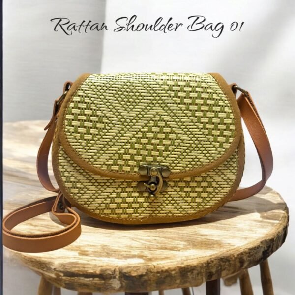 Handwoven Rattan Shoulder Bags