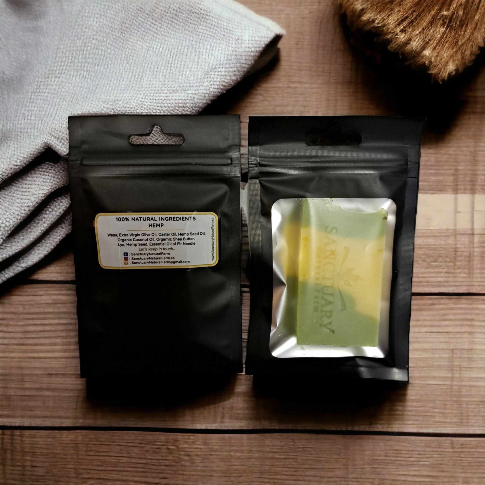 Travel Fir Needle & Hemp Seed Oil Soap - Image 1