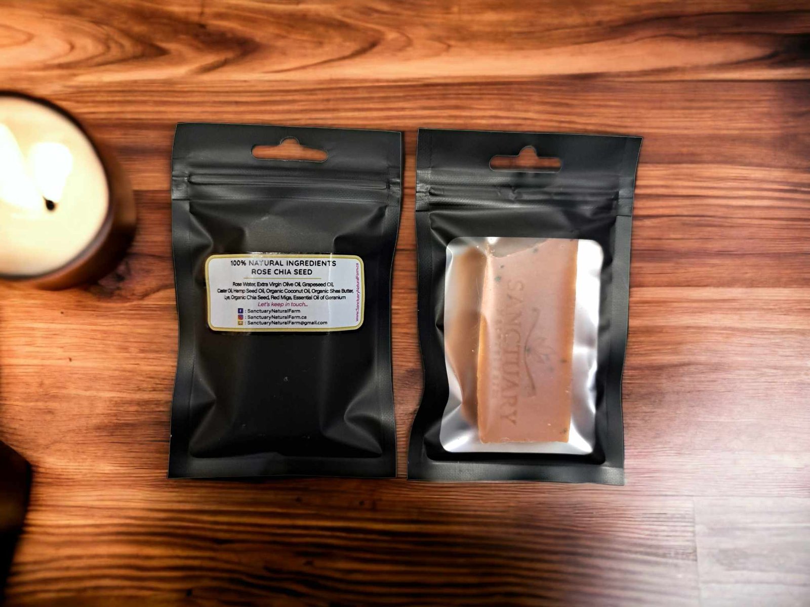 Travel Rose Chia Seed Soap - Image 1