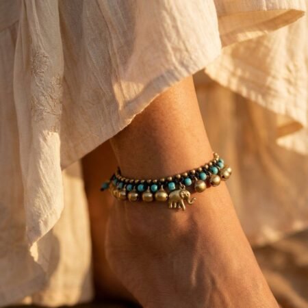 Handmade Brass Bell Anklet - Image 4