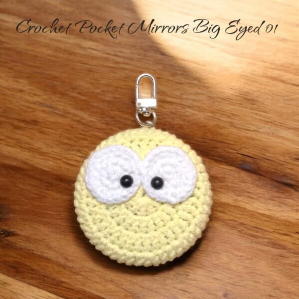 Crochet Pocket Mirror Keychain - (Big Eye)