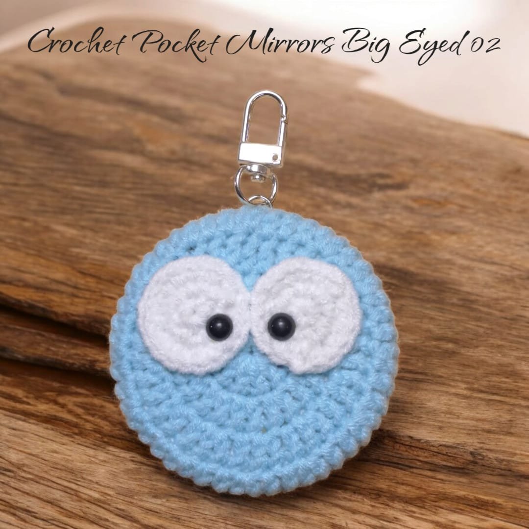 Crochet Pocket Mirror Keychain - (Big Eye) - Image 4