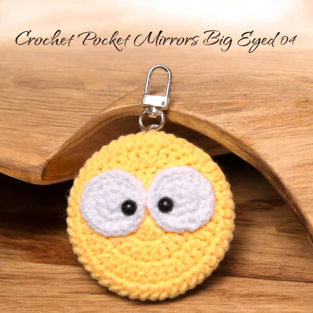 Crochet Pocket Mirror Keychain - (Big Eye) - Image 6