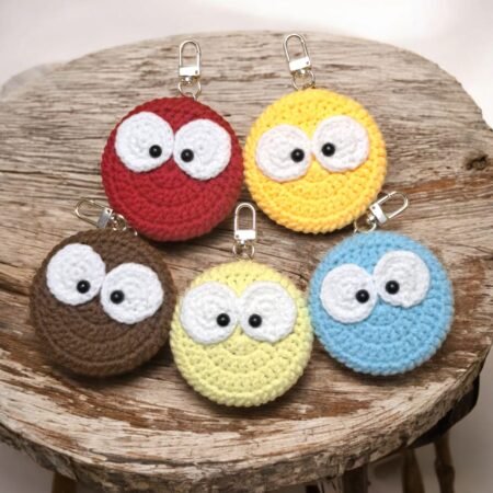 Crochet Pocket Mirror Keychain - (Big Eye)