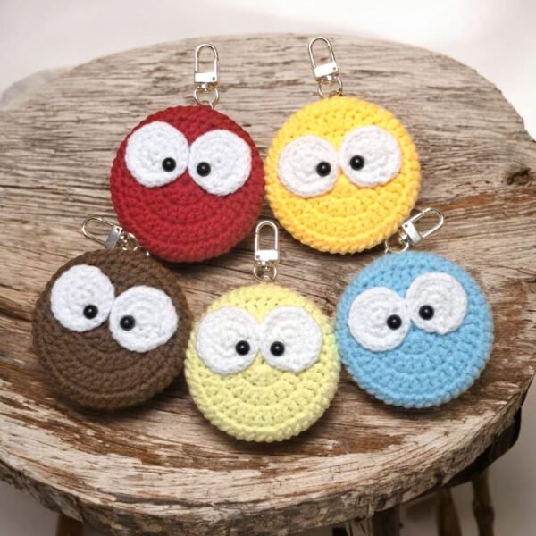 Crochet Pocket Mirror Keychain - (Big Eye)