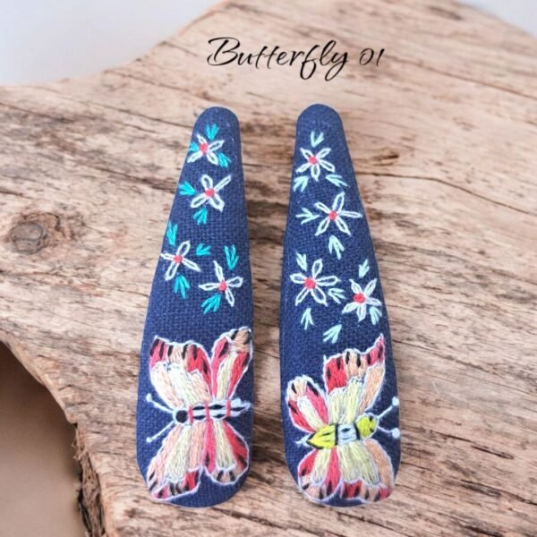 Embroidered Hair Clips - Animal