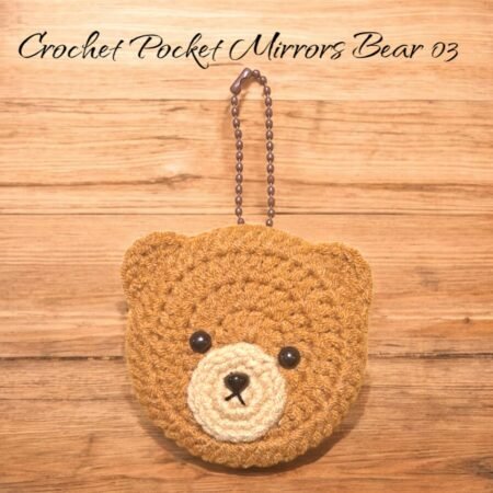Crochet Pocket Mirror Keychain (Bear) - Image 6
