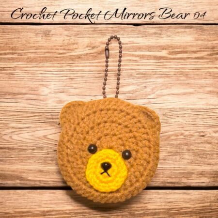 Crochet Pocket Mirror Keychain (Bear) - Image 7