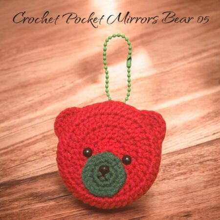 Crochet Pocket Mirror Keychain (Bear) - Image 8