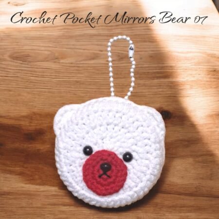 Crochet Pocket Mirror Keychain (Bear) - Image 10