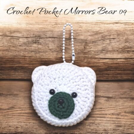 Crochet Pocket Mirror Keychain (Bear) - Image 12