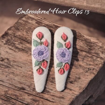 Floral Embroidered Hair Clips - Image 10