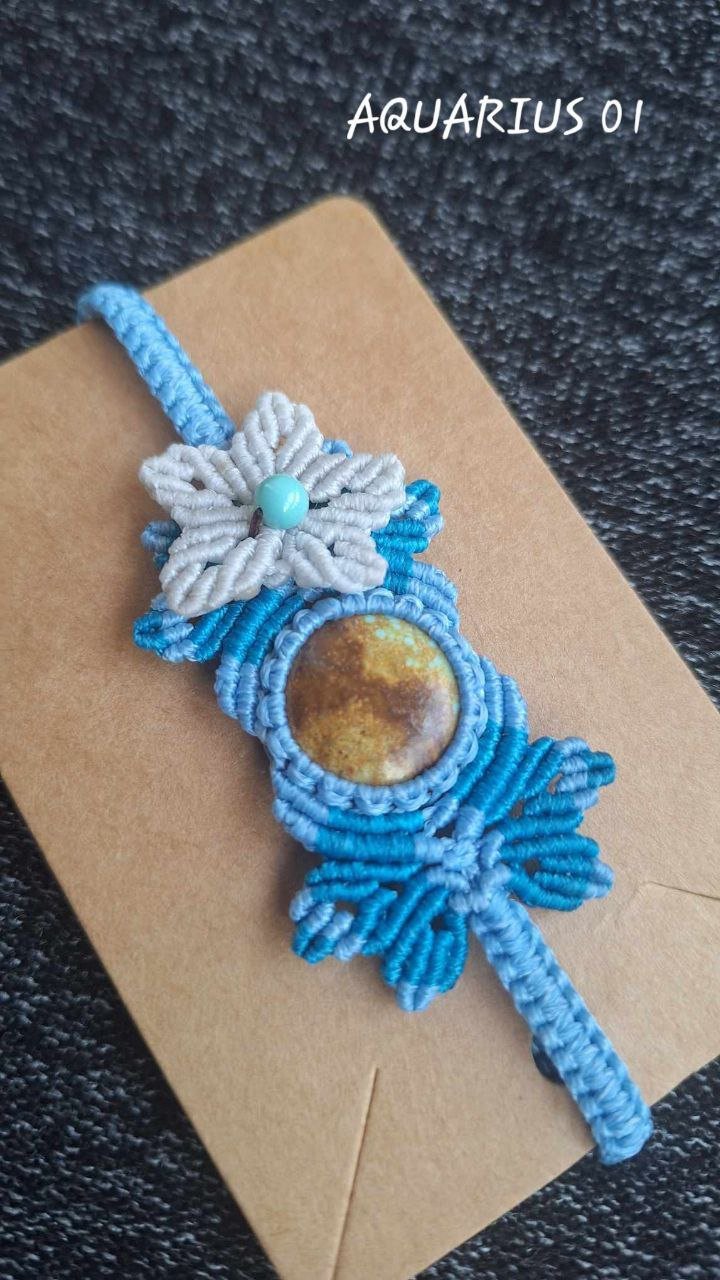 Zodiac Turquoise Macrame Bracelet - Image 22