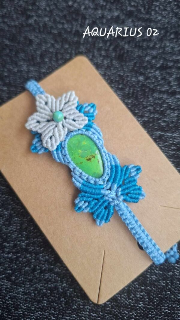 Zodiac Turquoise Macrame Bracelet