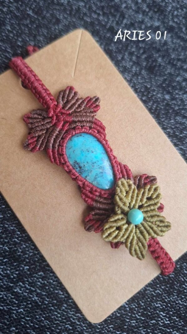 Zodiac Turquoise Macrame Bracelet