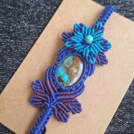Zodiac Turquoise Macrame Bracelet - Image 8