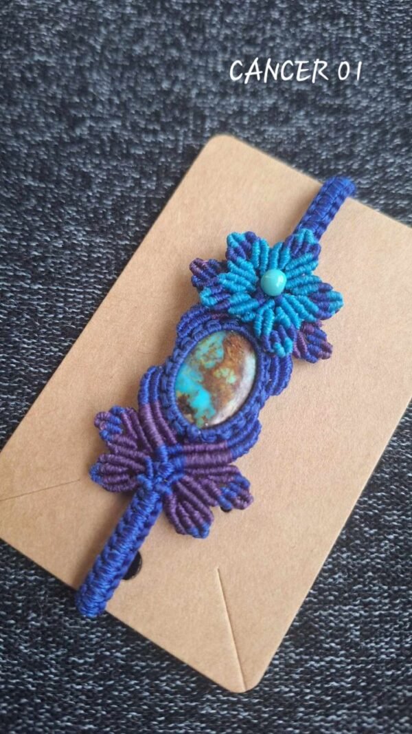 Zodiac Turquoise Macrame Bracelet