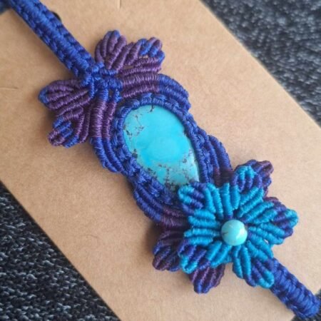 Zodiac Turquoise Macrame Bracelet - Image 9