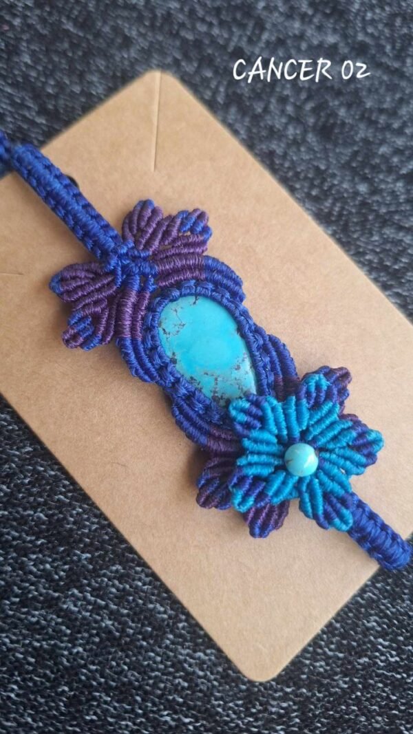 Zodiac Turquoise Macrame Bracelet