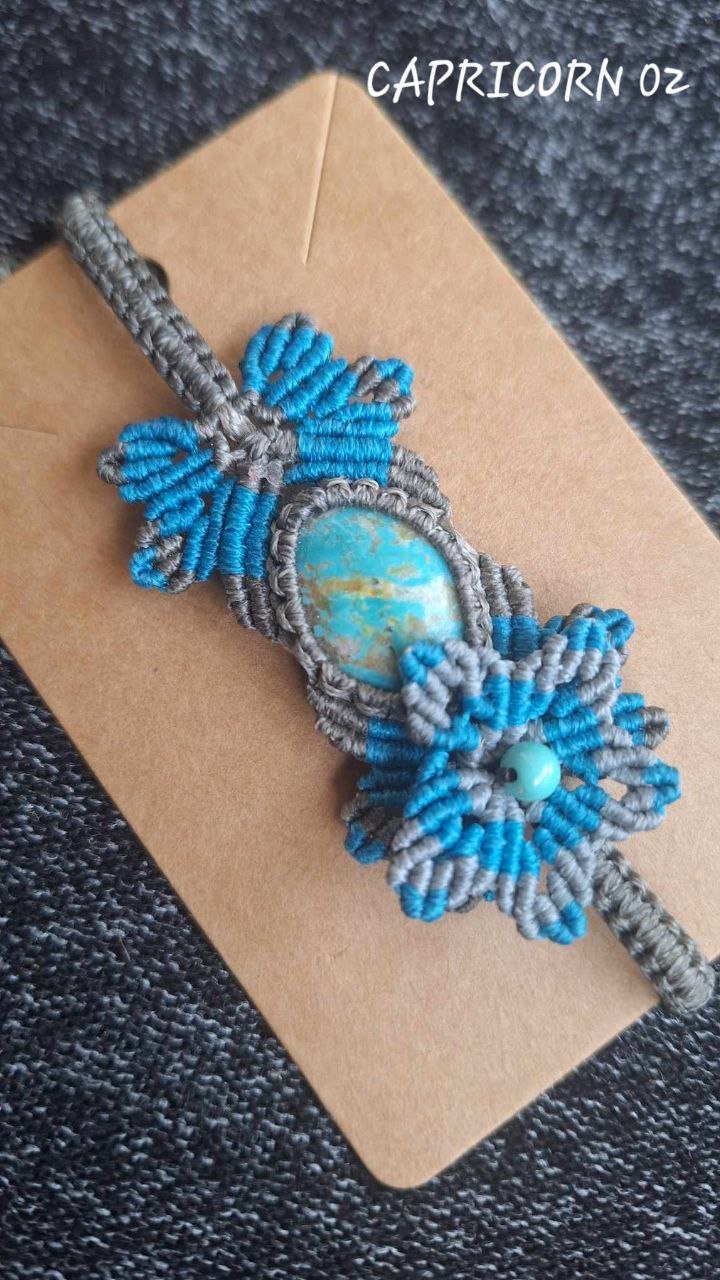 Zodiac Turquoise Macrame Bracelet - Image 19