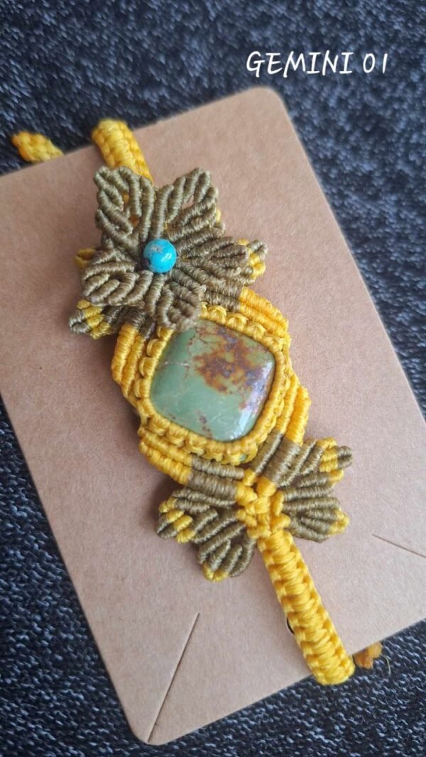 Zodiac Turquoise Macrame Bracelet