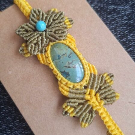 Zodiac Turquoise Macrame Bracelet - Image 7
