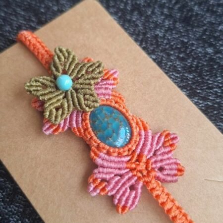 Zodiac Turquoise Macrame Bracelet - Image 10