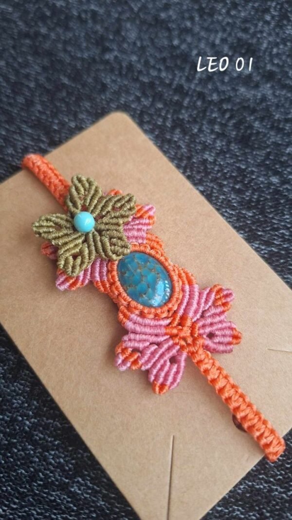 Zodiac Turquoise Macrame Bracelet