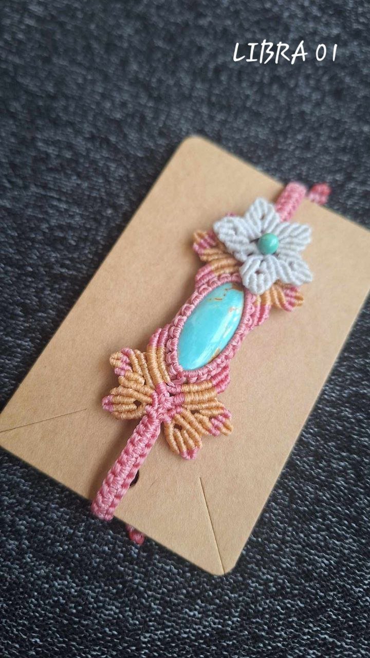 Zodiac Turquoise Macrame Bracelet - Image 14