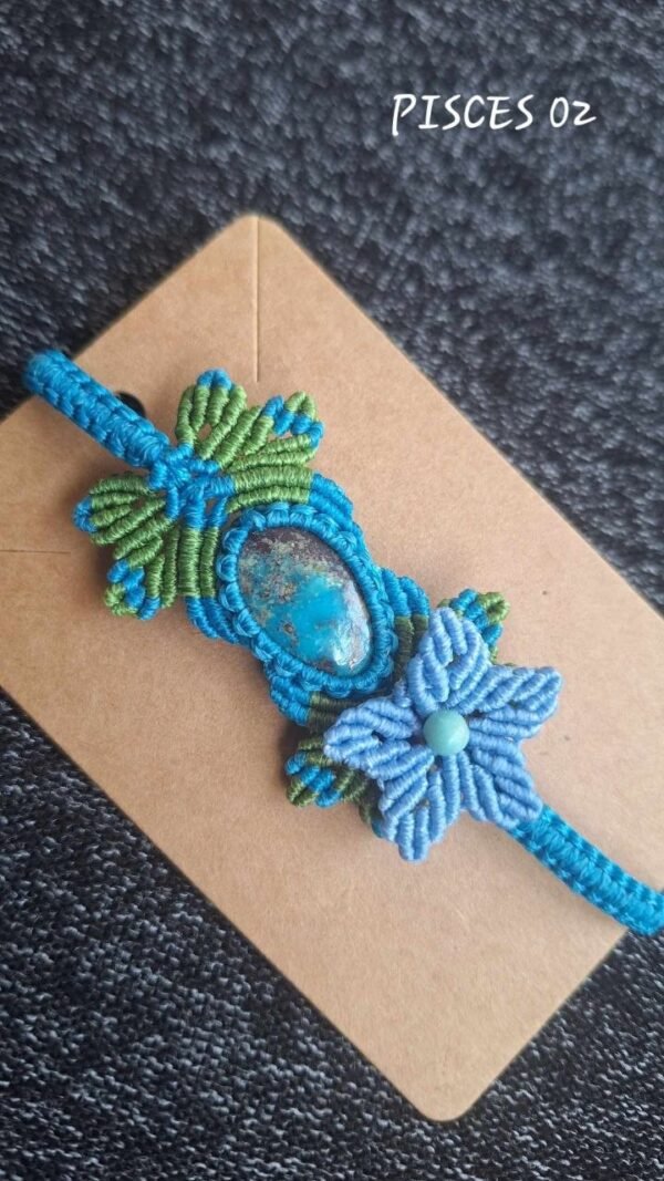 Zodiac Turquoise Macrame Bracelet