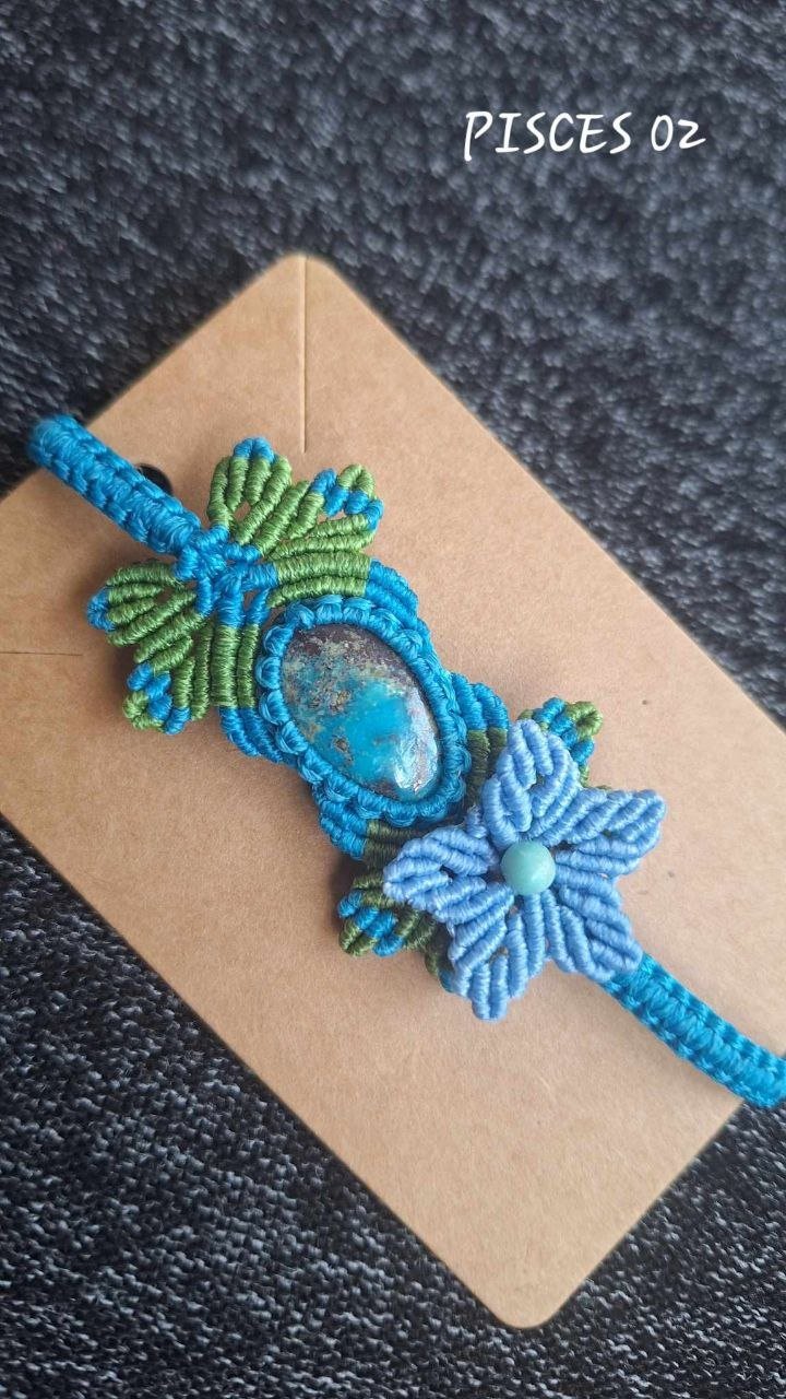 Zodiac Turquoise Macrame Bracelet - Image 25