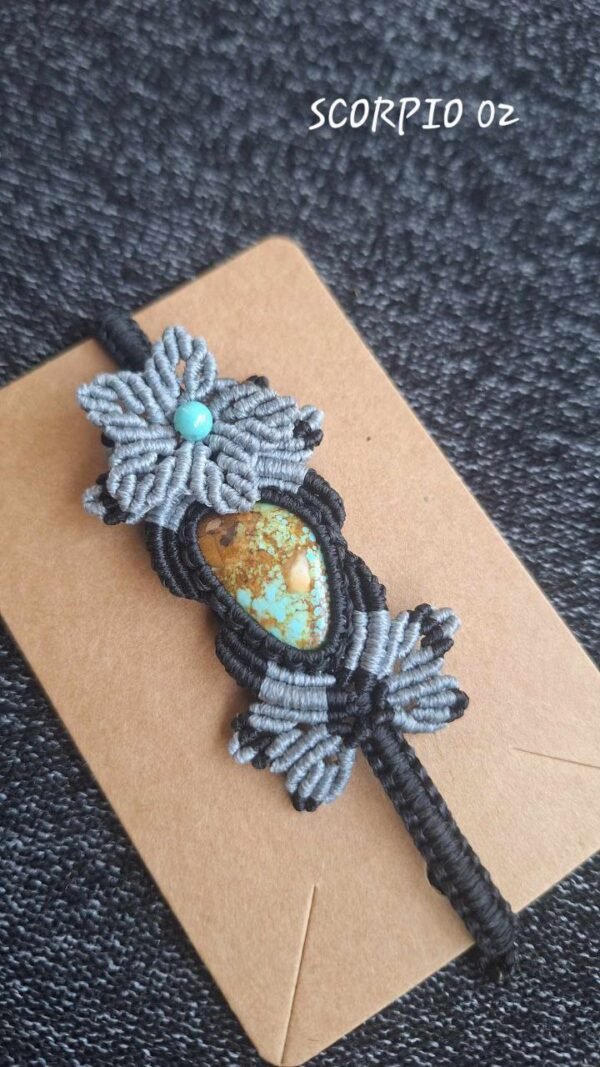 Zodiac Turquoise Macrame Bracelet