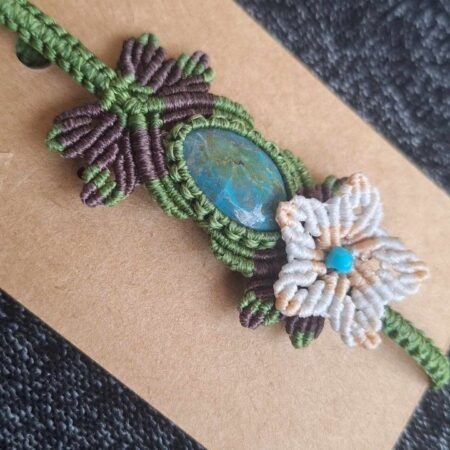 Zodiac Turquoise Macrame Bracelet - Image 4