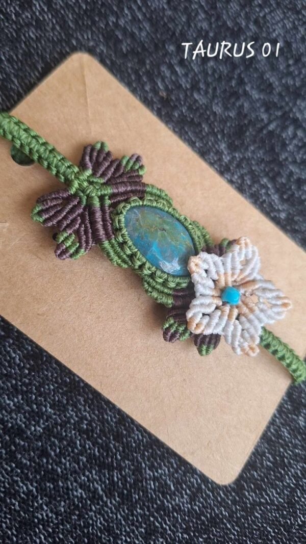 Zodiac Turquoise Macrame Bracelet