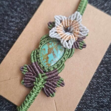 Zodiac Turquoise Macrame Bracelet - Image 6