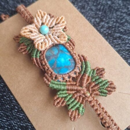 Zodiac Turquoise Macrame Bracelet - Image 12