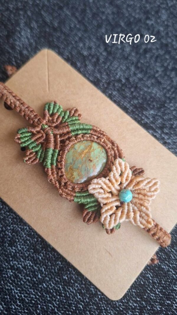 Zodiac Turquoise Macrame Bracelet