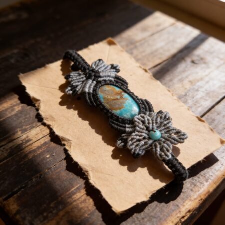 Zodiac Turquoise Macrame Bracelet
