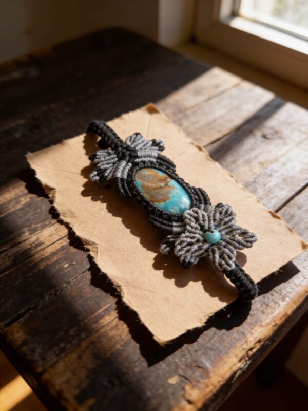 Zodiac Turquoise Macrame Bracelet