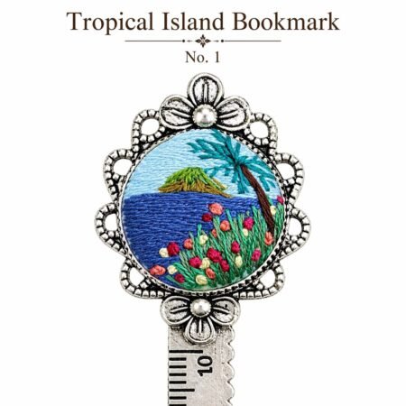 Handmade Embroidered Metal Bookmark Ruler - Image 5