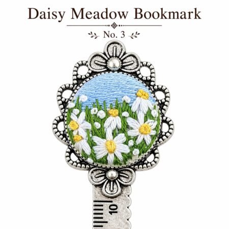 Handmade Embroidered Metal Bookmark Ruler - Image 7