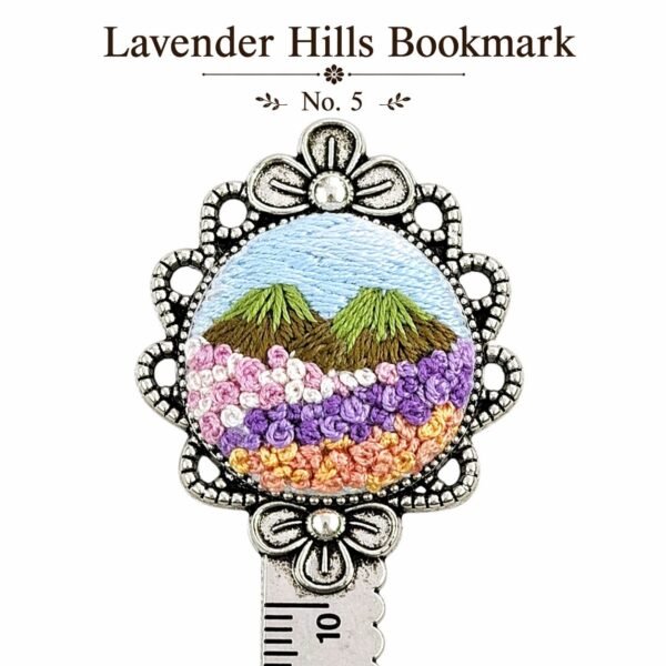 Handmade Embroidered Metal Bookmark Ruler