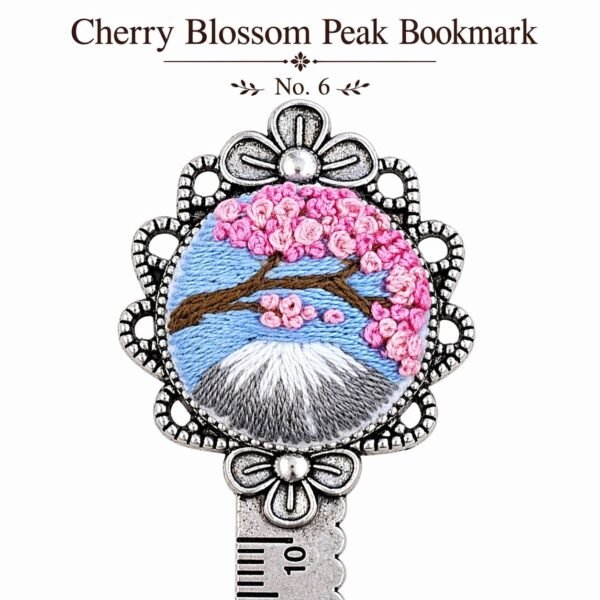 Handmade Embroidered Metal Bookmark Ruler