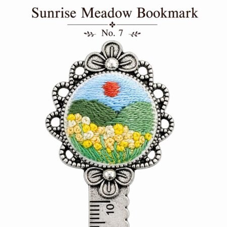 Handmade Embroidered Metal Bookmark Ruler - Image 11