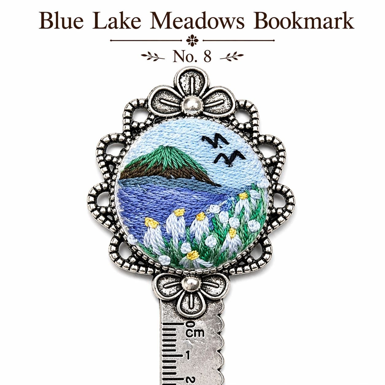 Handmade Embroidered Metal Bookmark Ruler - Image 12