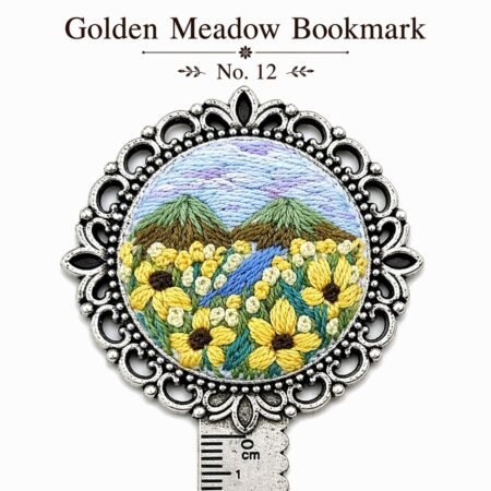 Handmade Embroidered Metal Bookmark Ruler - Image 16