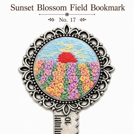 Handmade Embroidered Metal Bookmark Ruler - Image 20