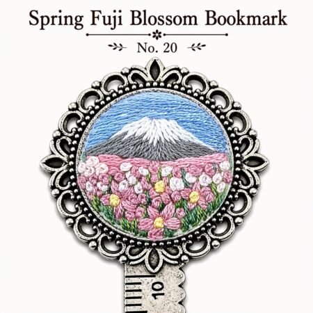 Handmade Embroidered Metal Bookmark Ruler - Image 24