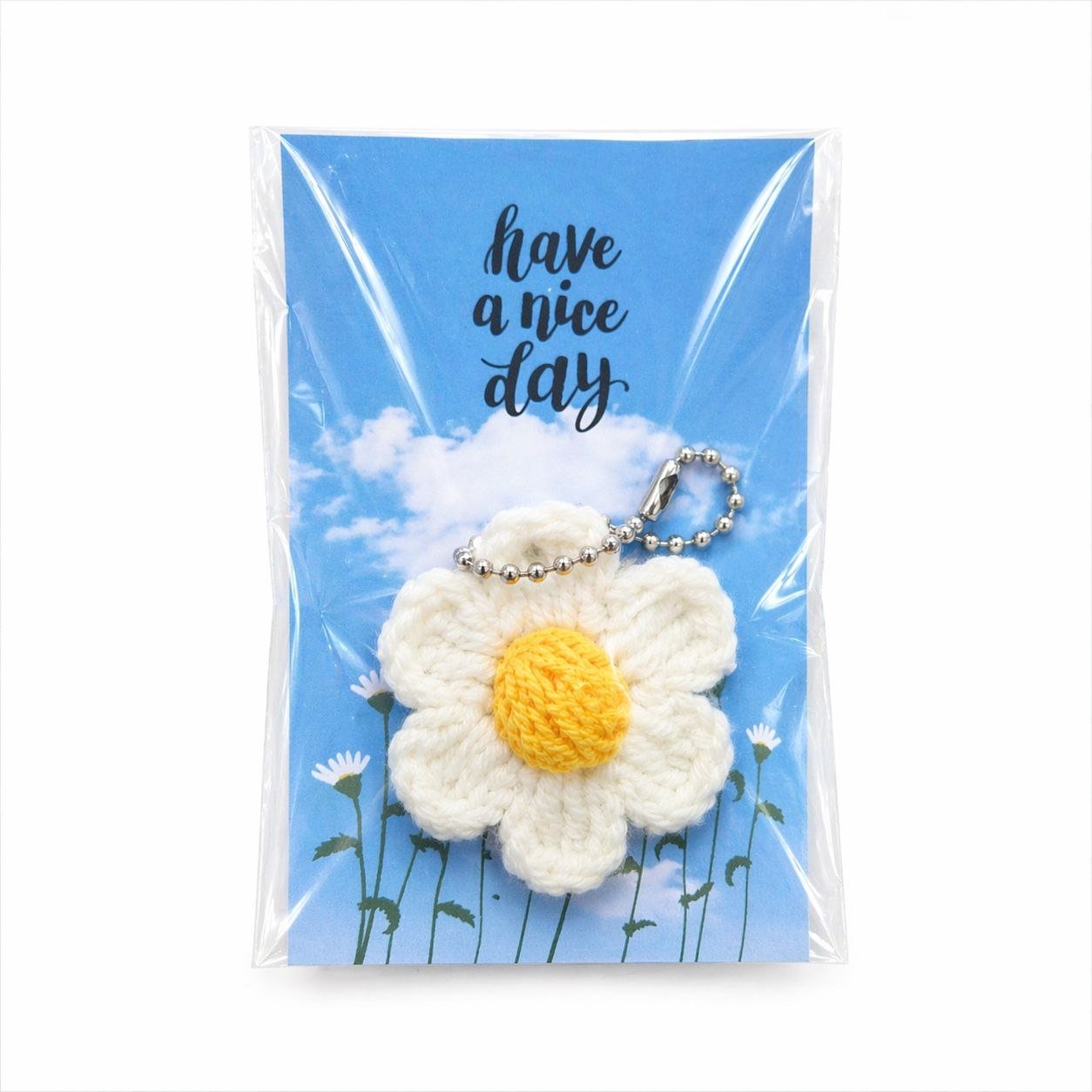 Handmade Crochet Flower Keychain - Image 4