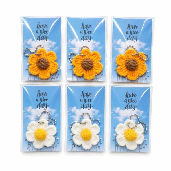 Handmade Crochet Flower Keychain